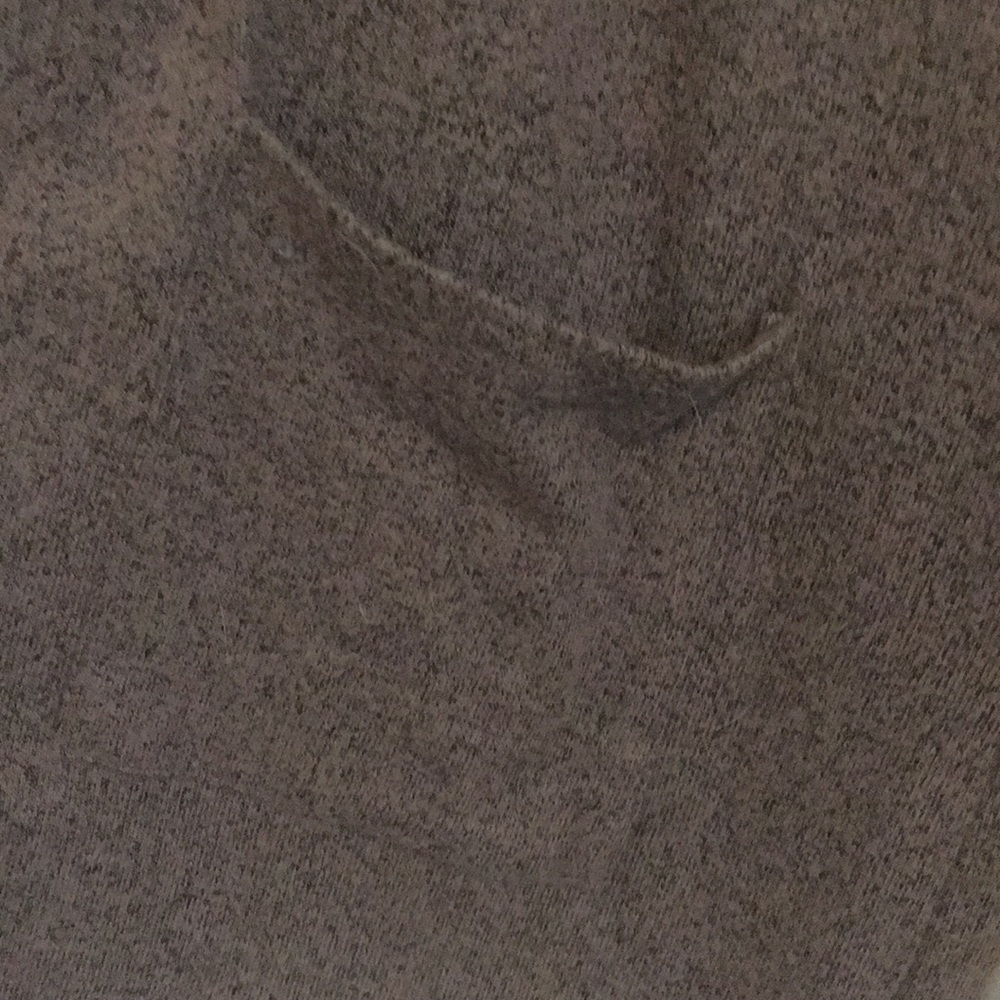 Mauve And Gray Colored Hooded Open Front Sweater - image 5